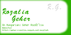 rozalia geher business card